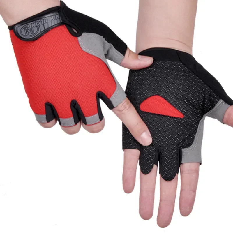 Non-Slip Fingerless Weightlifting Gloves