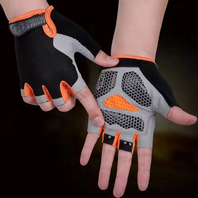Non-Slip Fingerless Weightlifting Gloves